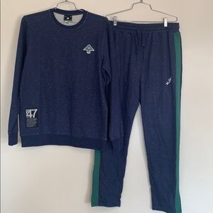 LRG Clothing Premium Fleece Crewneck Jogger Set